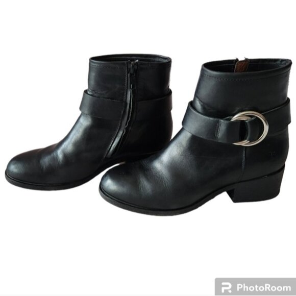 FRYE Kristen Harness Short black boots size 6 B USA - Picture 3 of 4